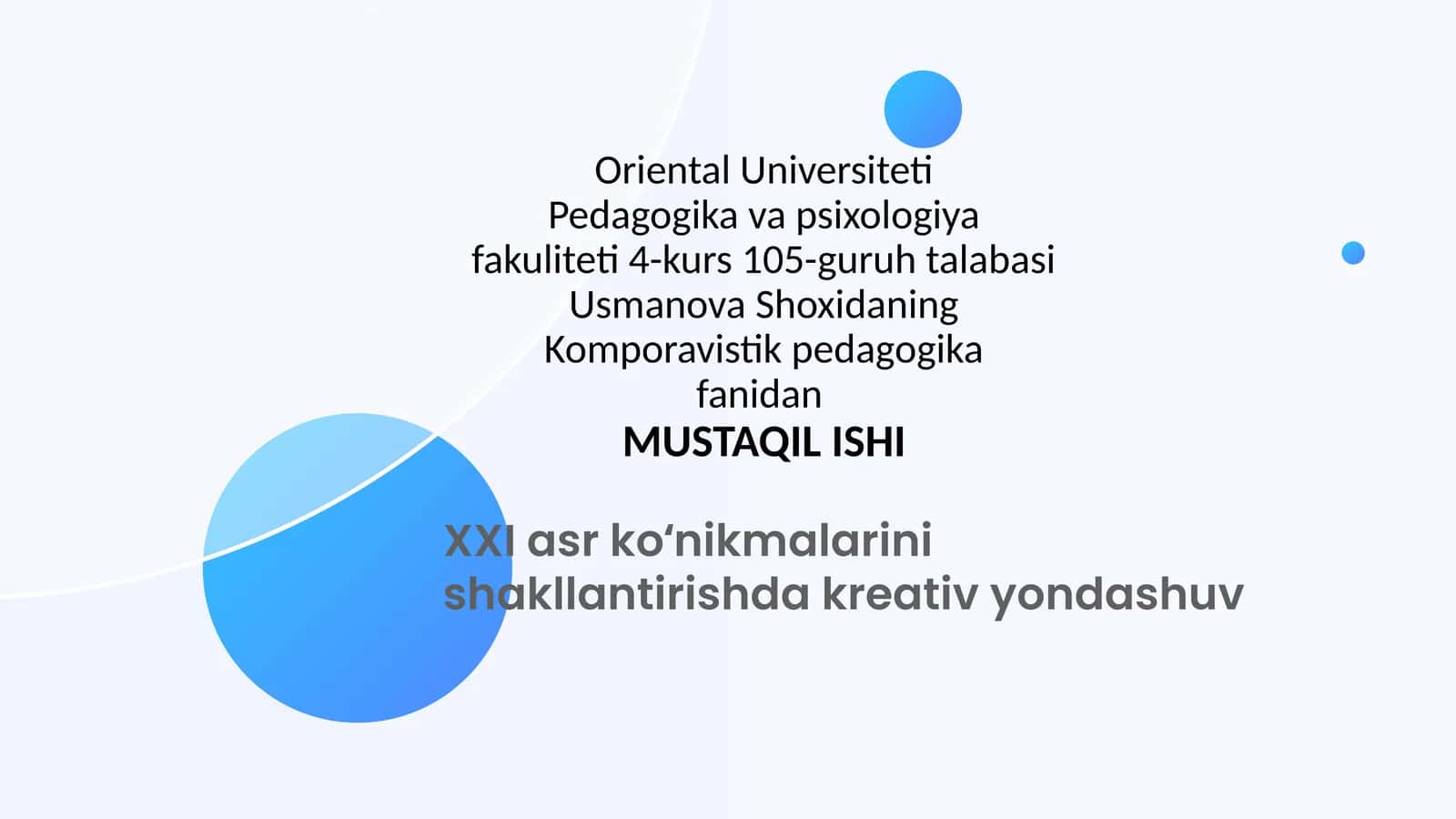 MUSTAQIL ISHI 1