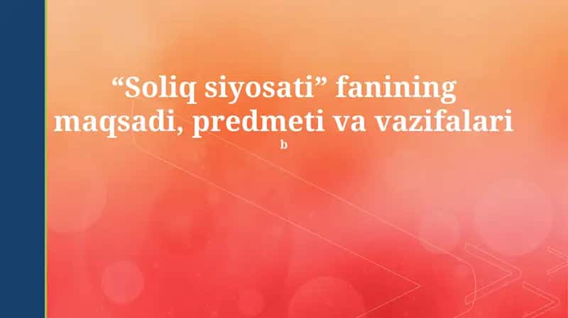 Soliq siyosati 1
