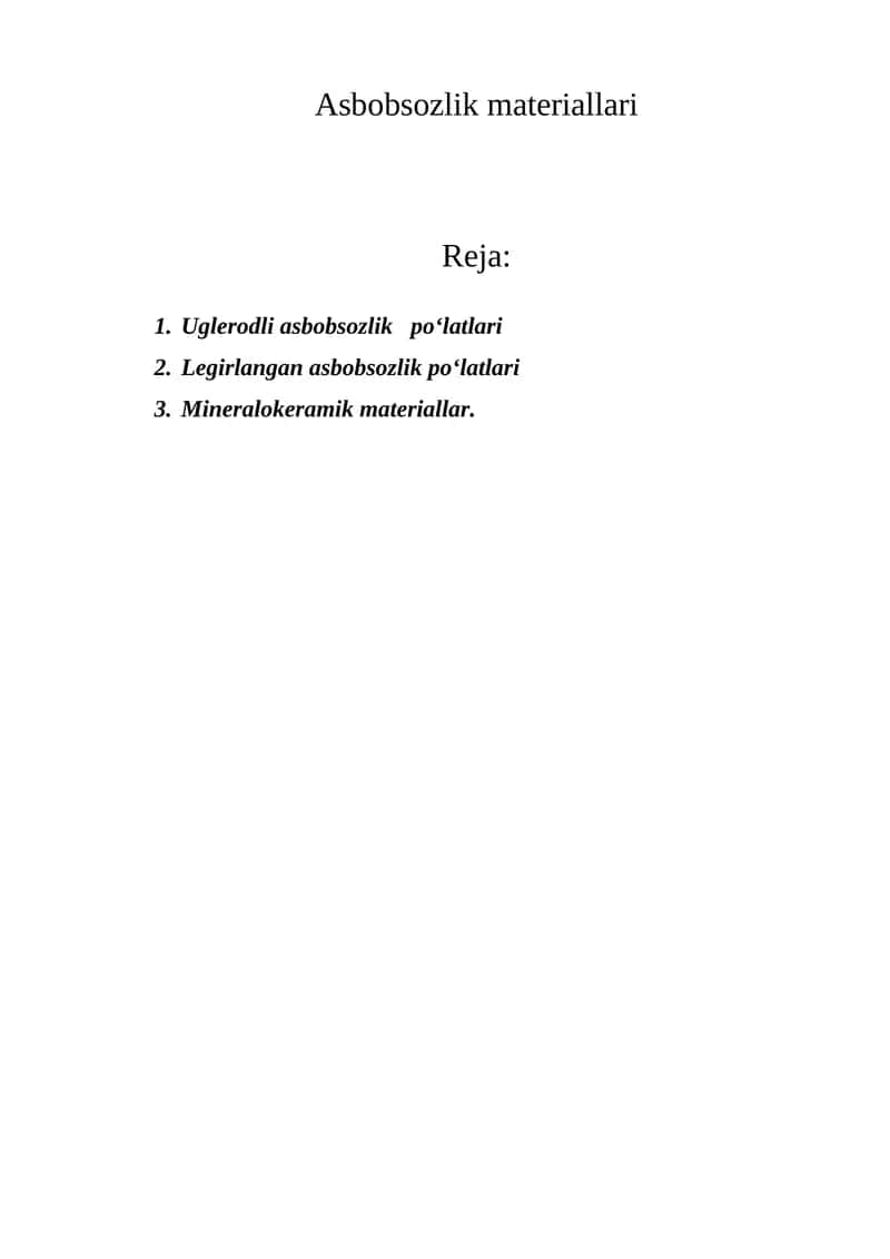 Asbobsozlik materiallari 1