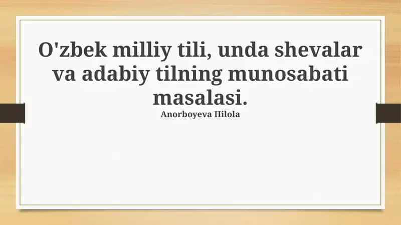 O'zbek Milliy Tili haqida adabiy-ma'ruzalar 1