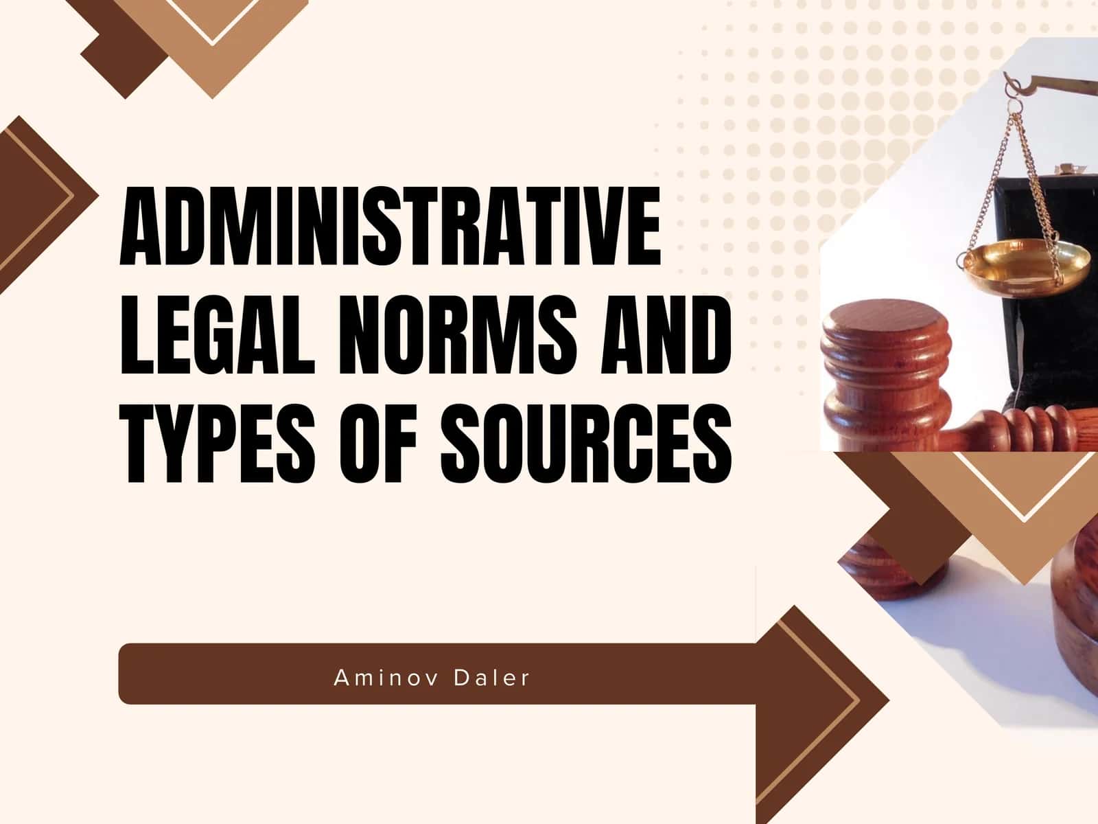 ADMINISTRATIVE LEGAL NORMS AND TYPES OF SOURCES 1