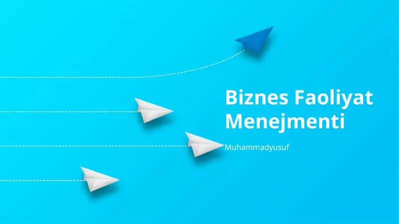 Biznes Faoliyat Menejmenti 1