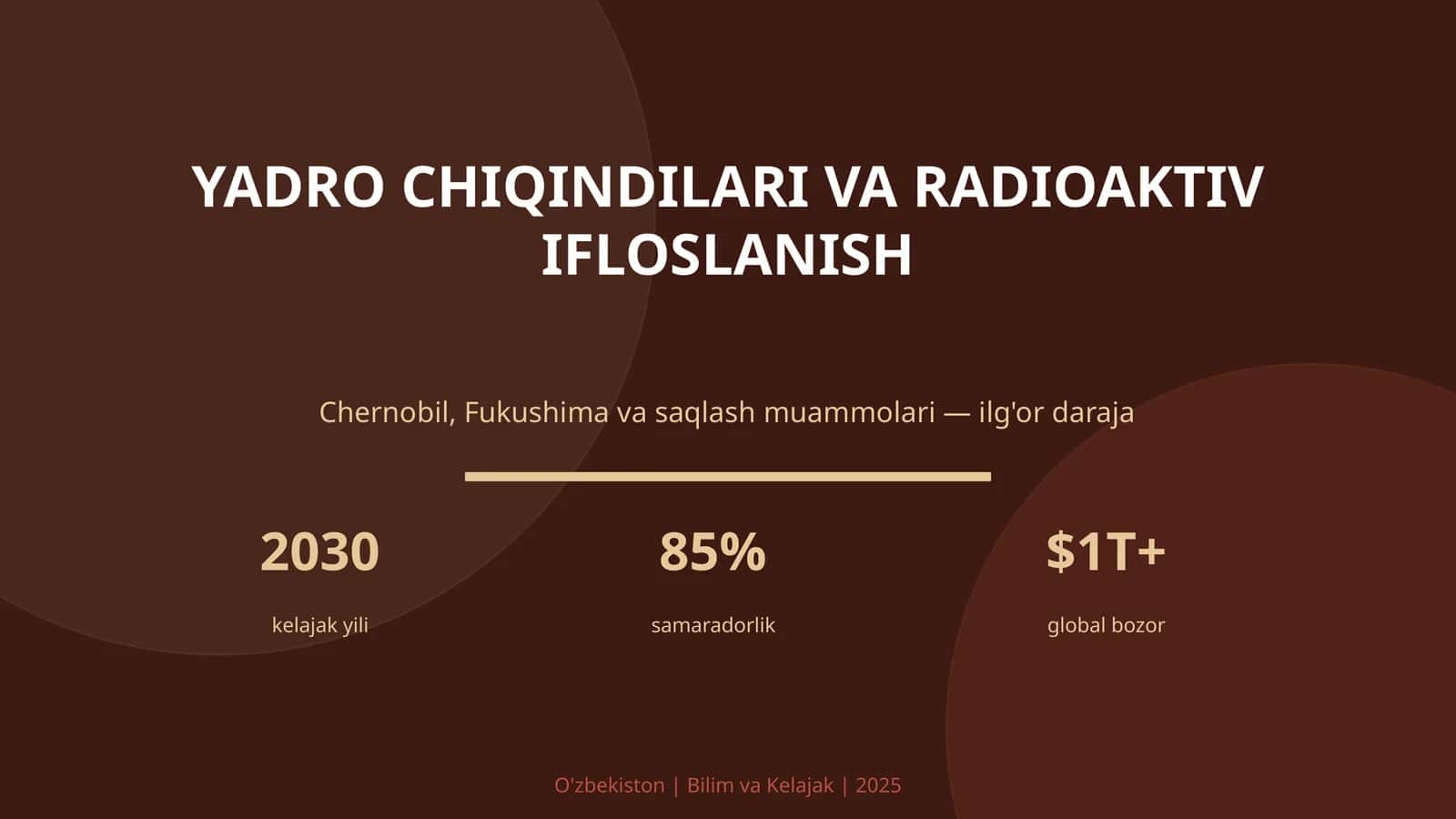 Yadro chiqindilari va radioaktiv ifloslanish 1