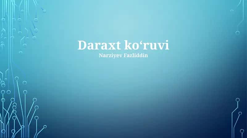 Daraxt Ko'rinishini Amalga Oshirish 1