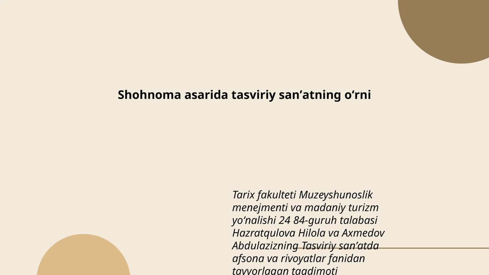 Tasviriy sanʼatning oʻrni 1