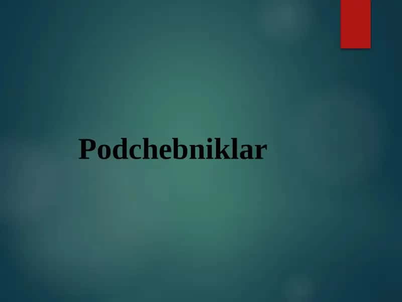 Podchebniklar 1