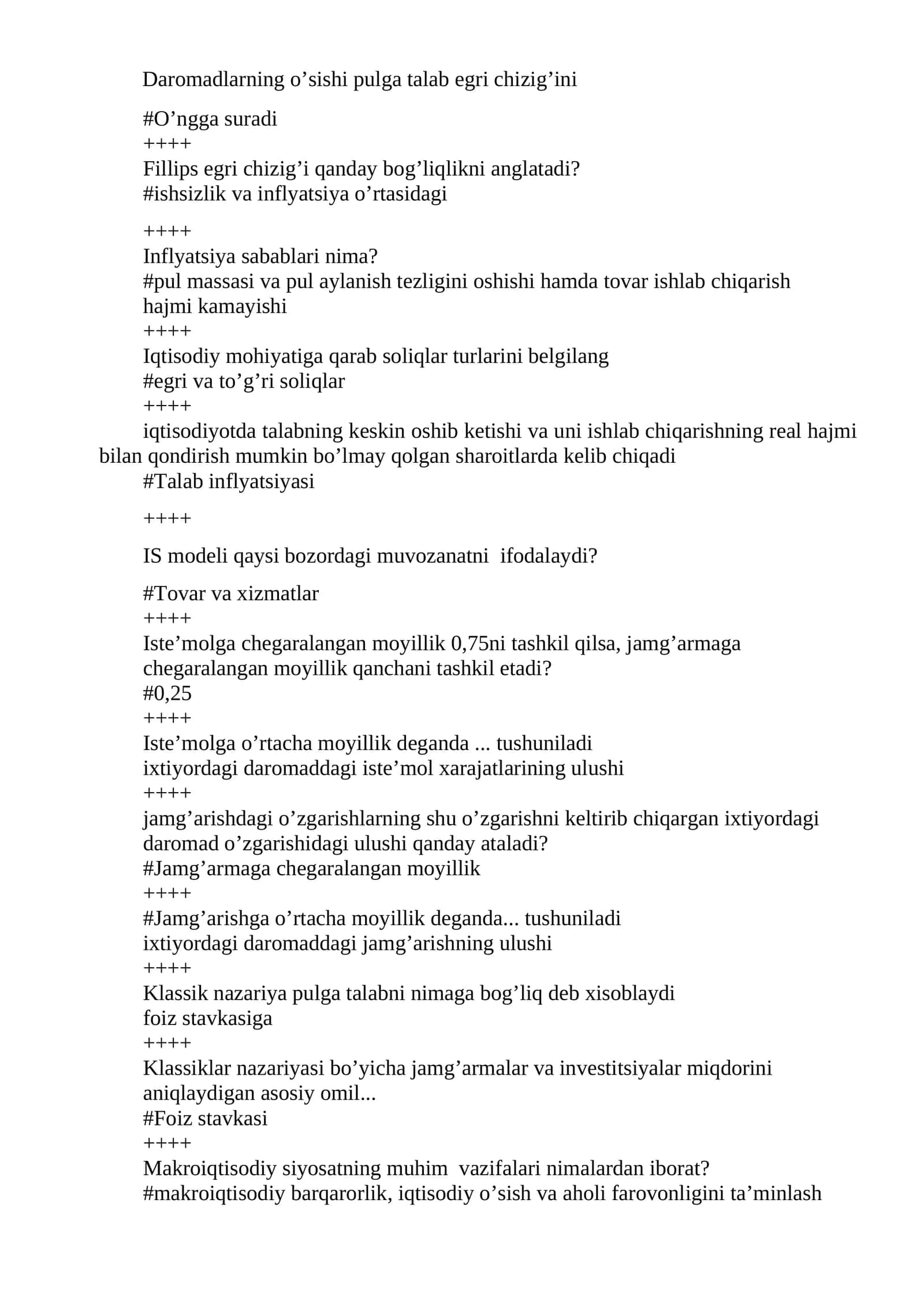 Daromadlarning o’sishi pulga talab egri chizig’ini 1