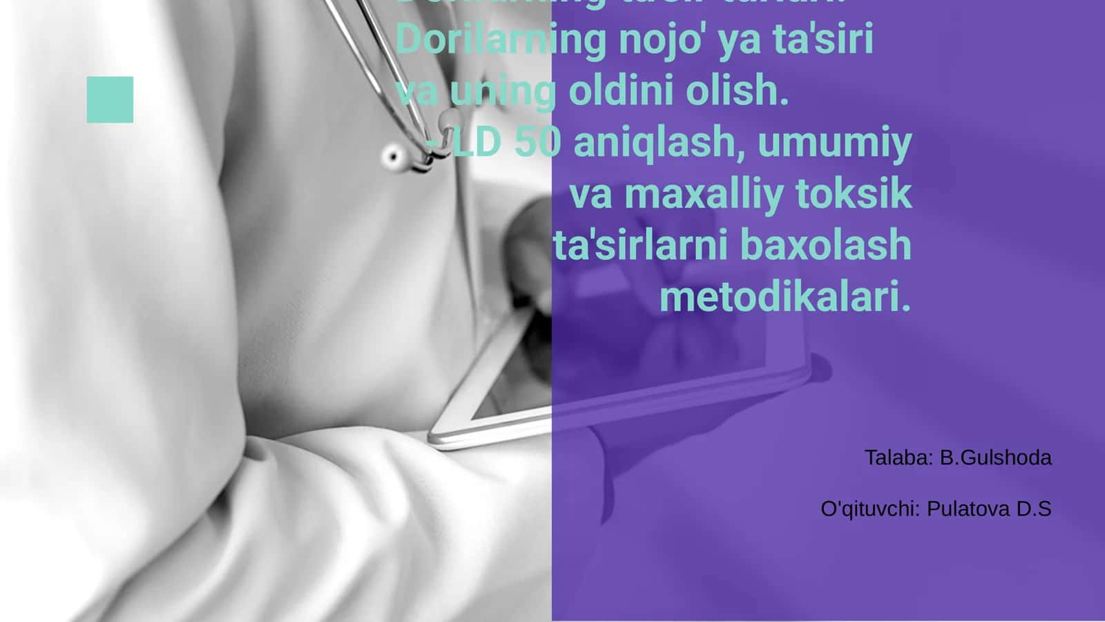 Dorilarning ta'sir turlari 1