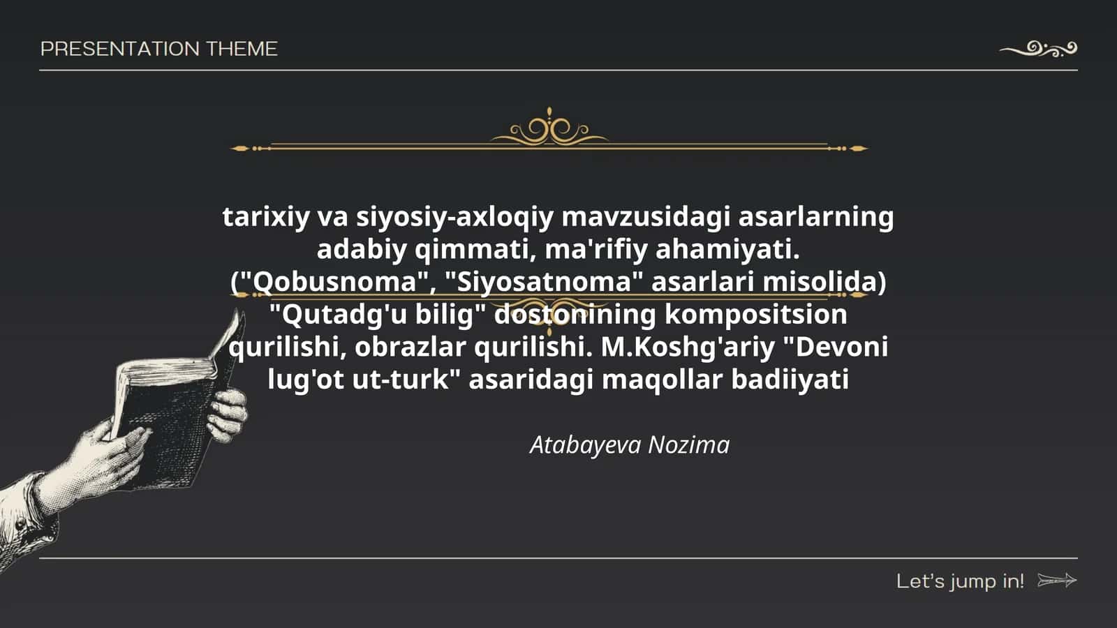 Tarixiy va siyosiy-axloqiy mavzusidagi asarlarning adabiy qimmati, ma'rifiy ahamiyati 1