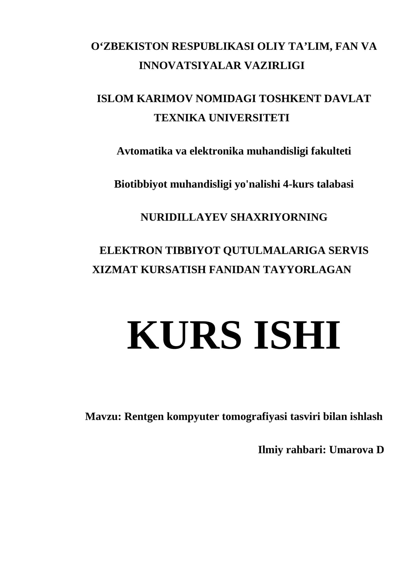 RENTGEN KOMPYUTER TOMOGRAFIYASI TASVIRI BILAN ISHLASH 1