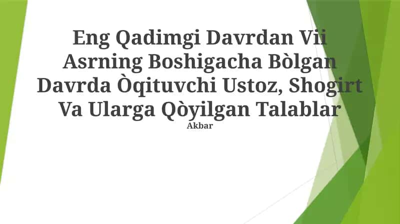 O'qituvchilarning asosiy vazifasi 1