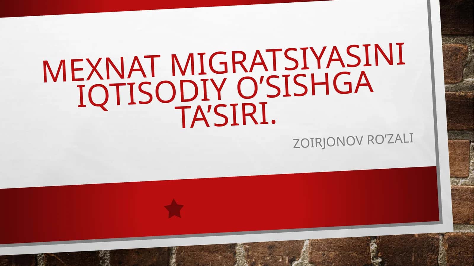 MEHNAT MIGRATSIYASINI IQTISODIY O’SISHGA TA’SIRI 1