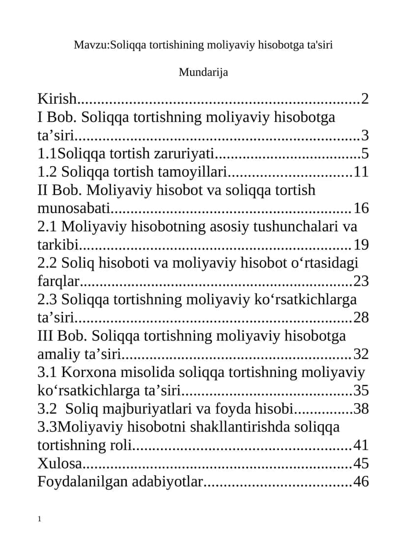 Soliqqa tortishining moliyaviy hisobotga ta'siri 1