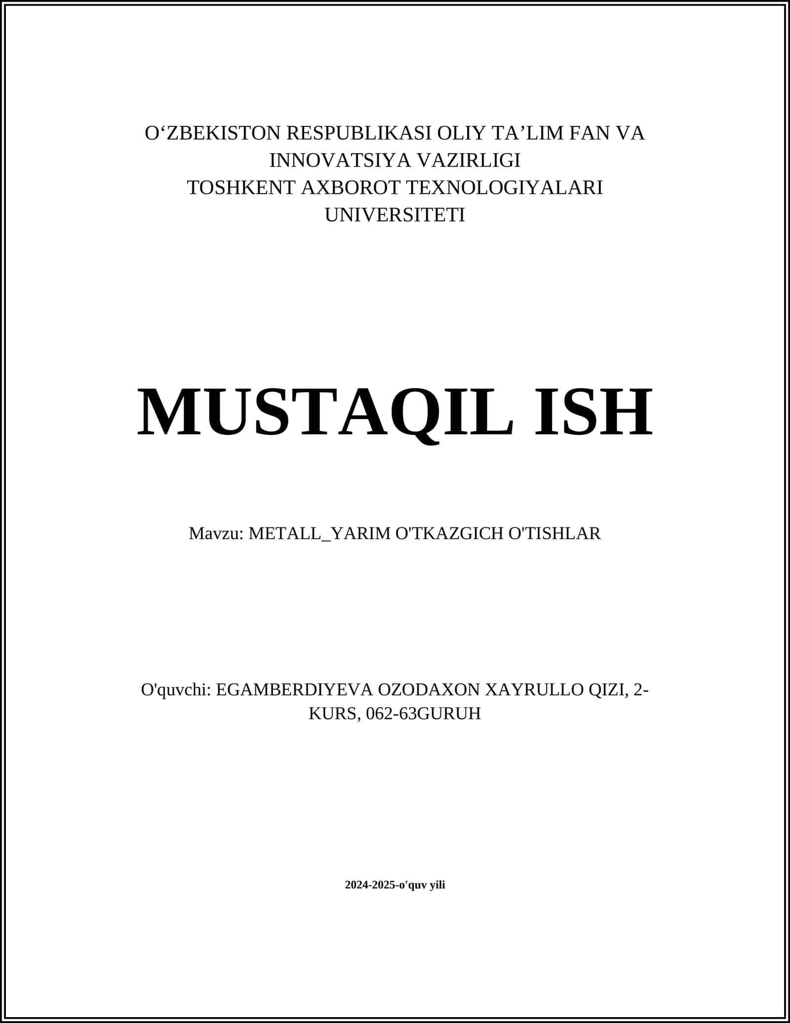 METALL_YARIM O'TKAZGICH O'TISHLAR 1