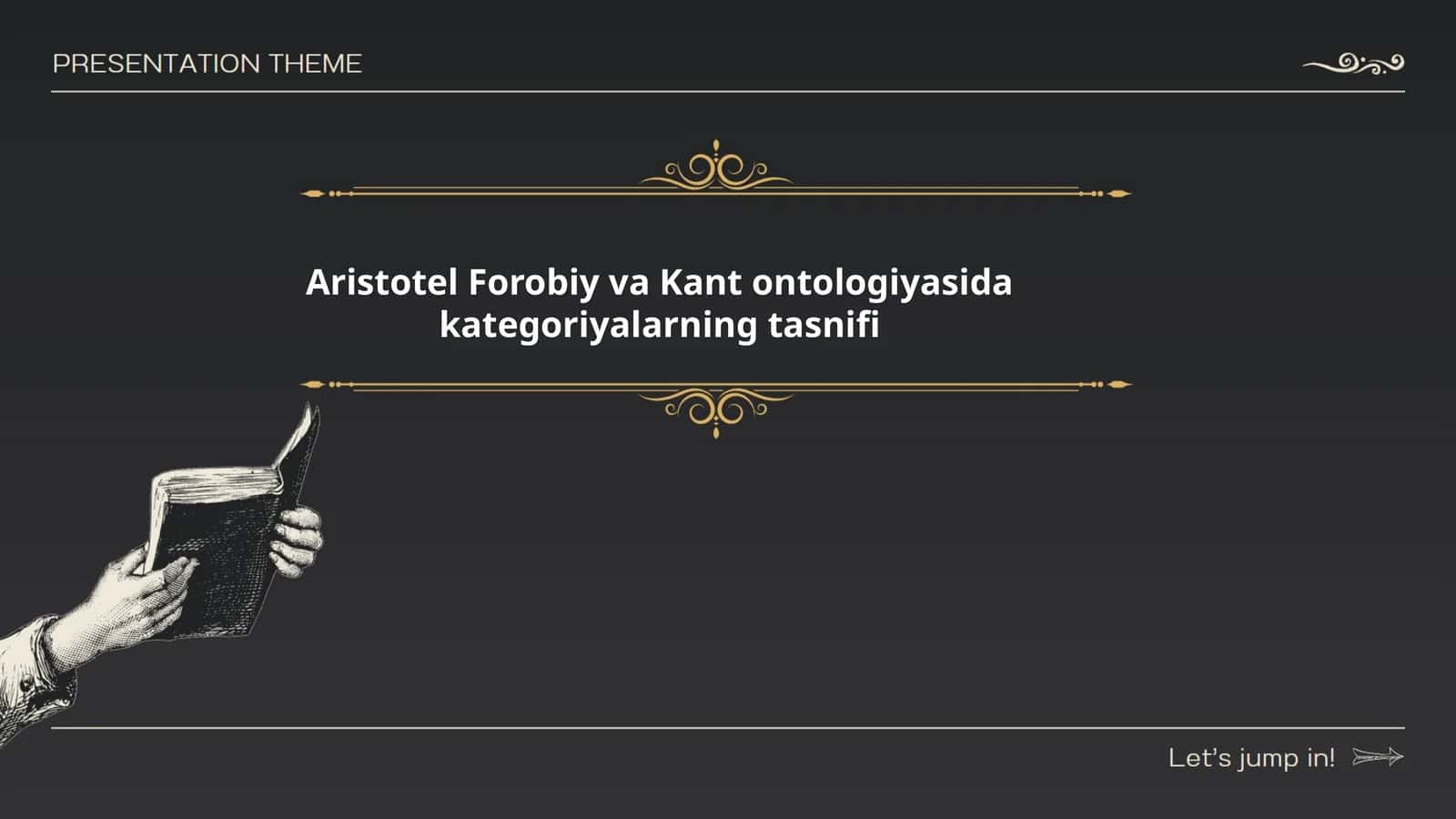 Aristotel Forobiy va Kant ontologiyasida kategoriyalarning tasnifi 1