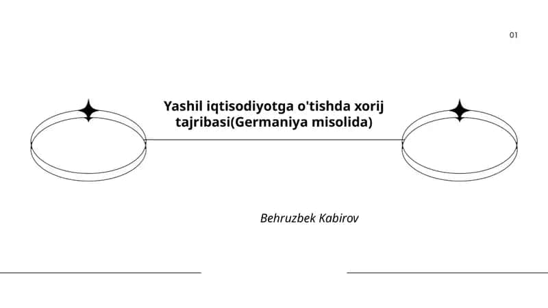 Yashil iqtisodiyotga o'tishda xorij tajribasi(Germaniya misolida) 1