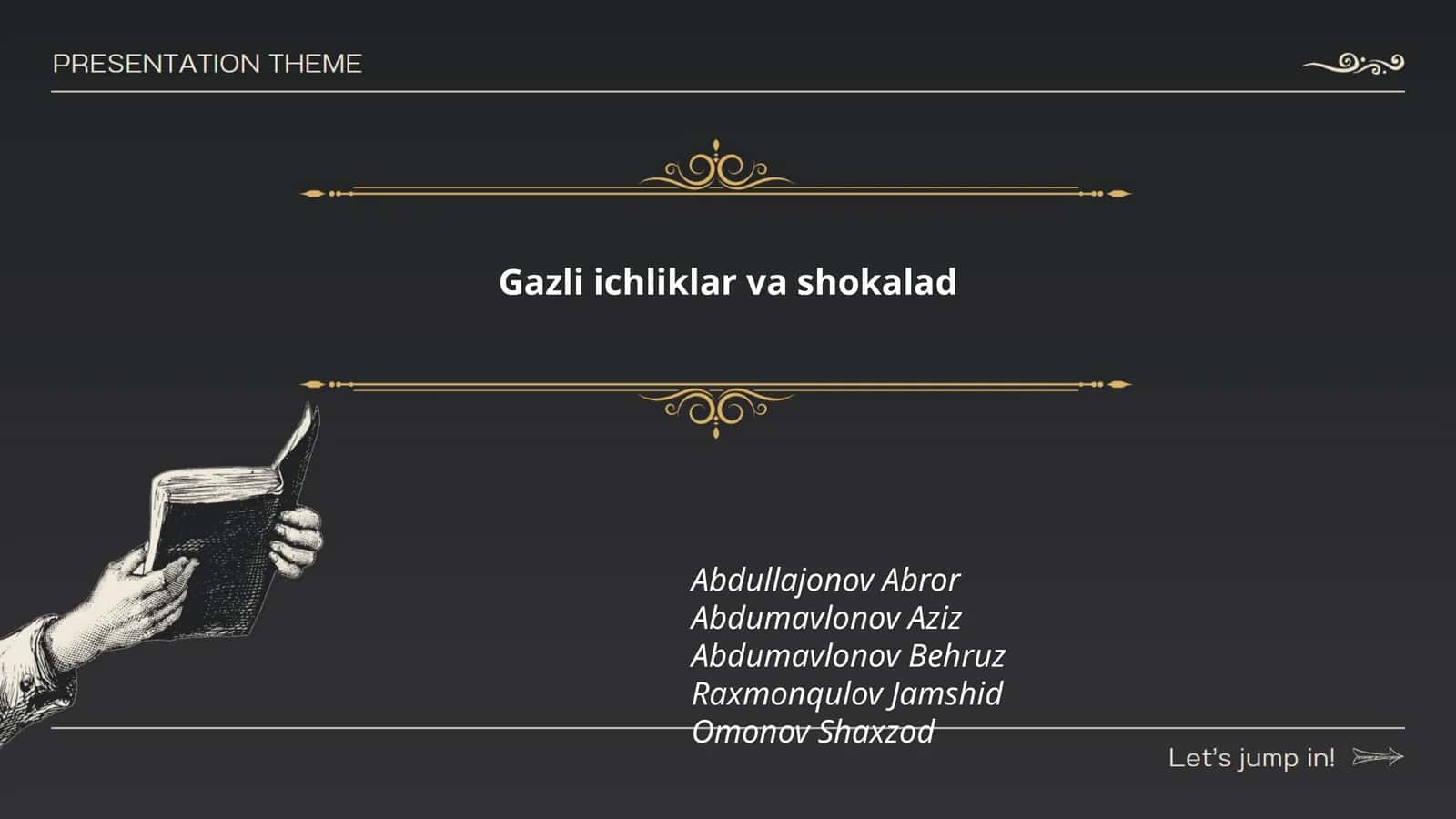 Gazli ichliklar va shokalad 1
