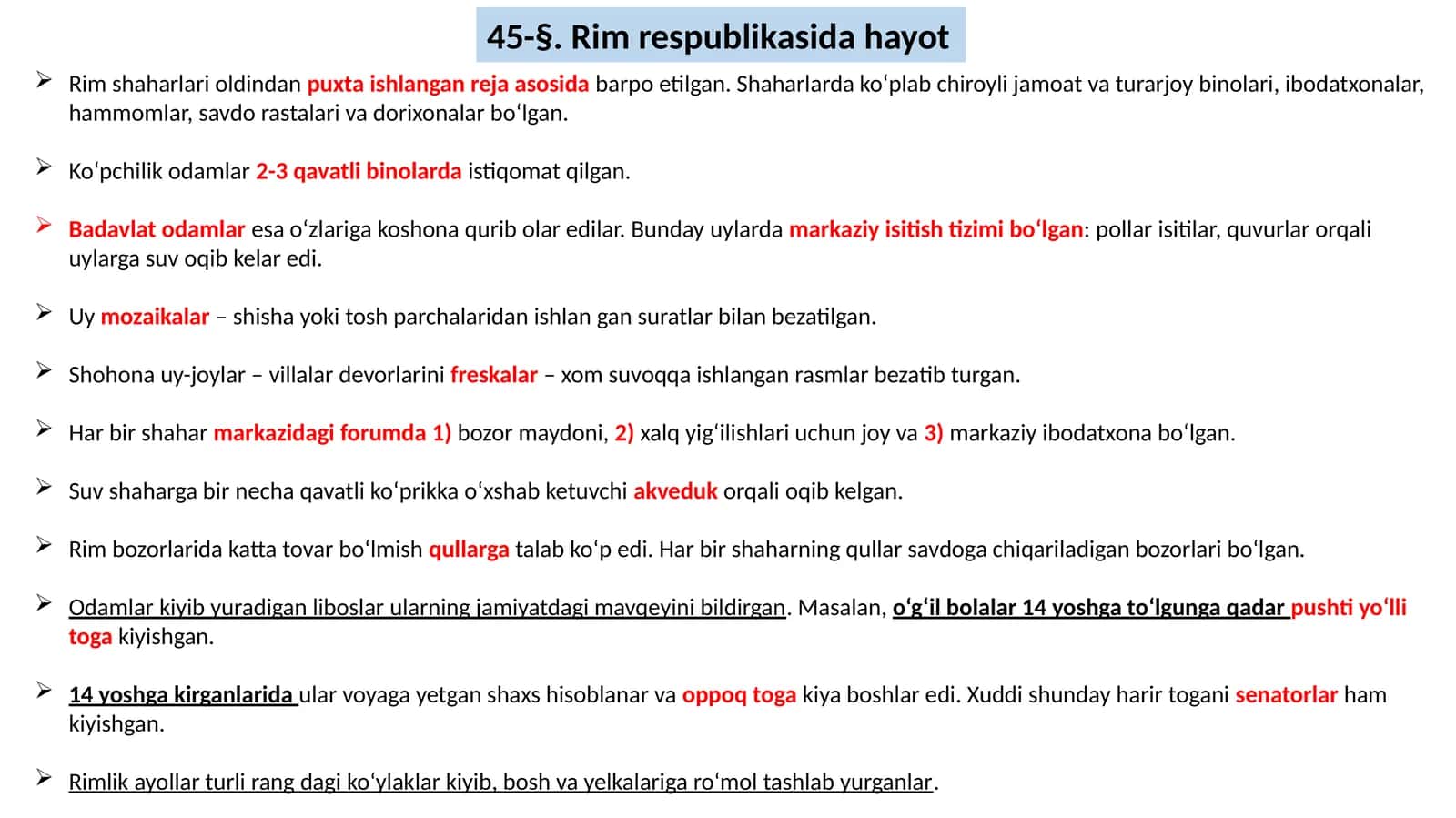 Rim respublikasida hayot 1