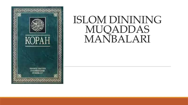 Islom Dinining Muqaddas Manbalari 1