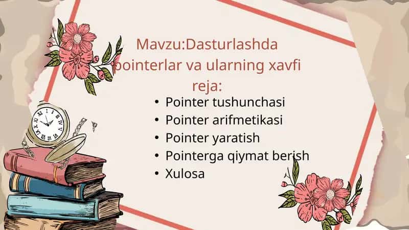 Dasturlashda pointerlar va ularning xavfi 1