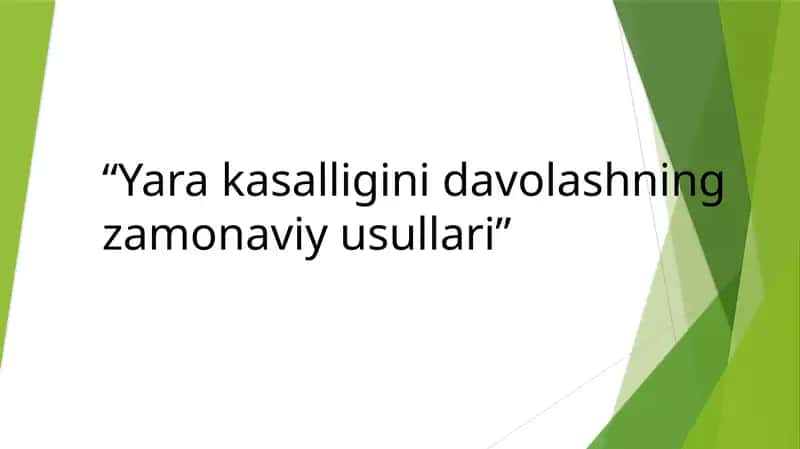 Yarakasalliginidavolashningzamonaviyusullari 1