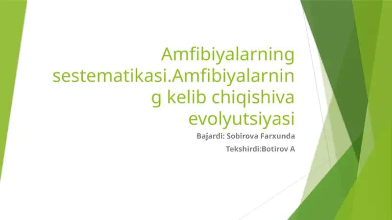 Amfibiyalarning sistematisi 1