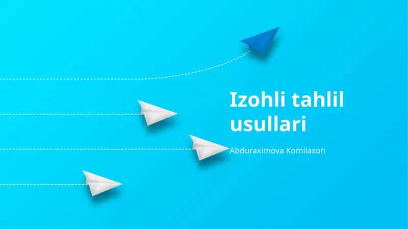 Izohli tahlil usullari 1