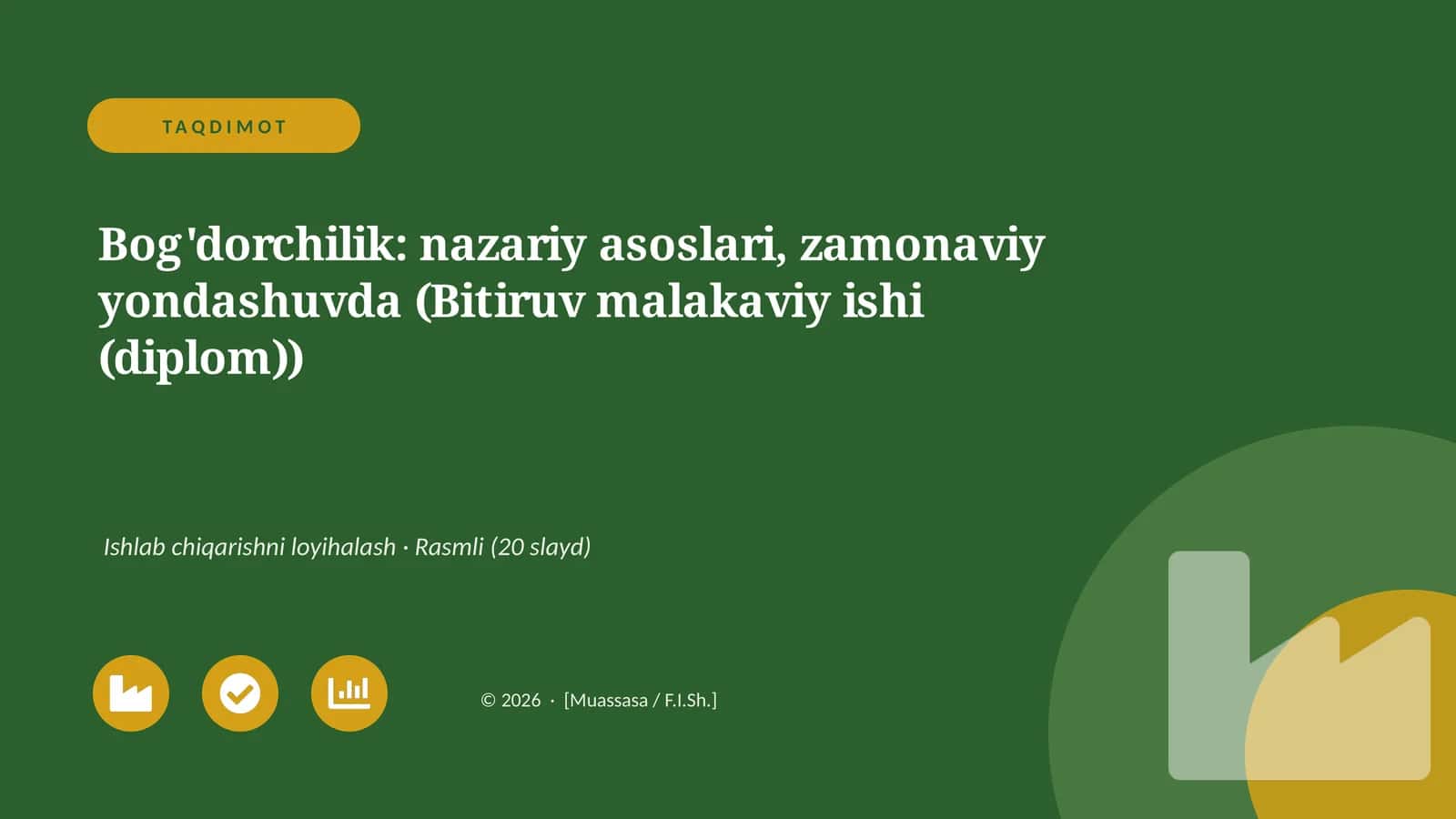 Bog'dorchilik: nazariy asoslari, zamonaviy yondashuvda (Bitiruv malakaviy ishi (diplom)) 1