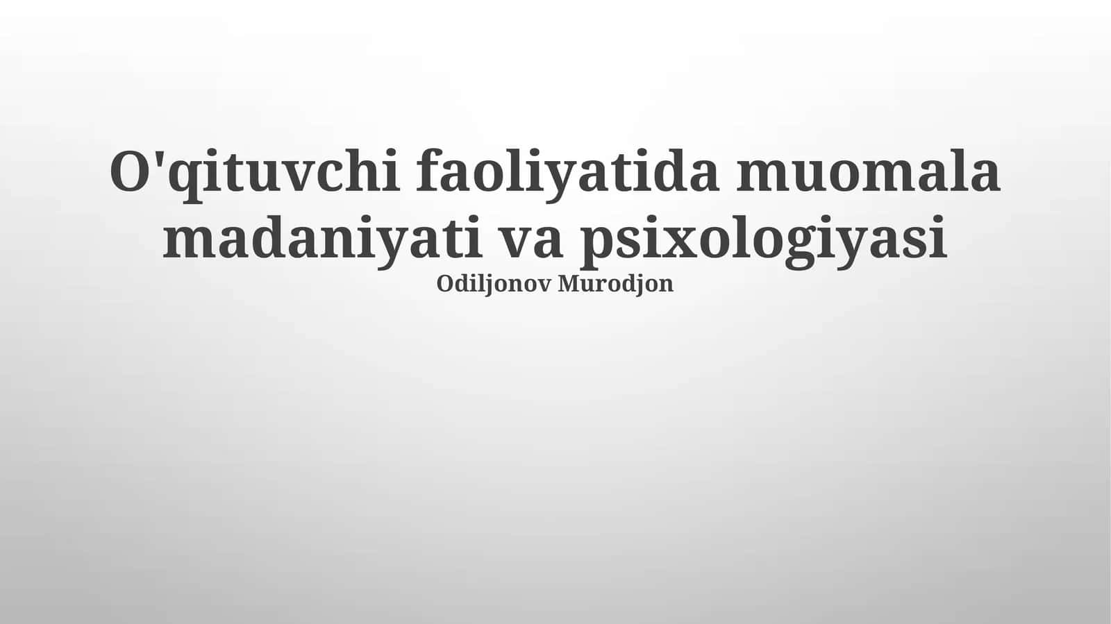 Psixologik jihatlar 1