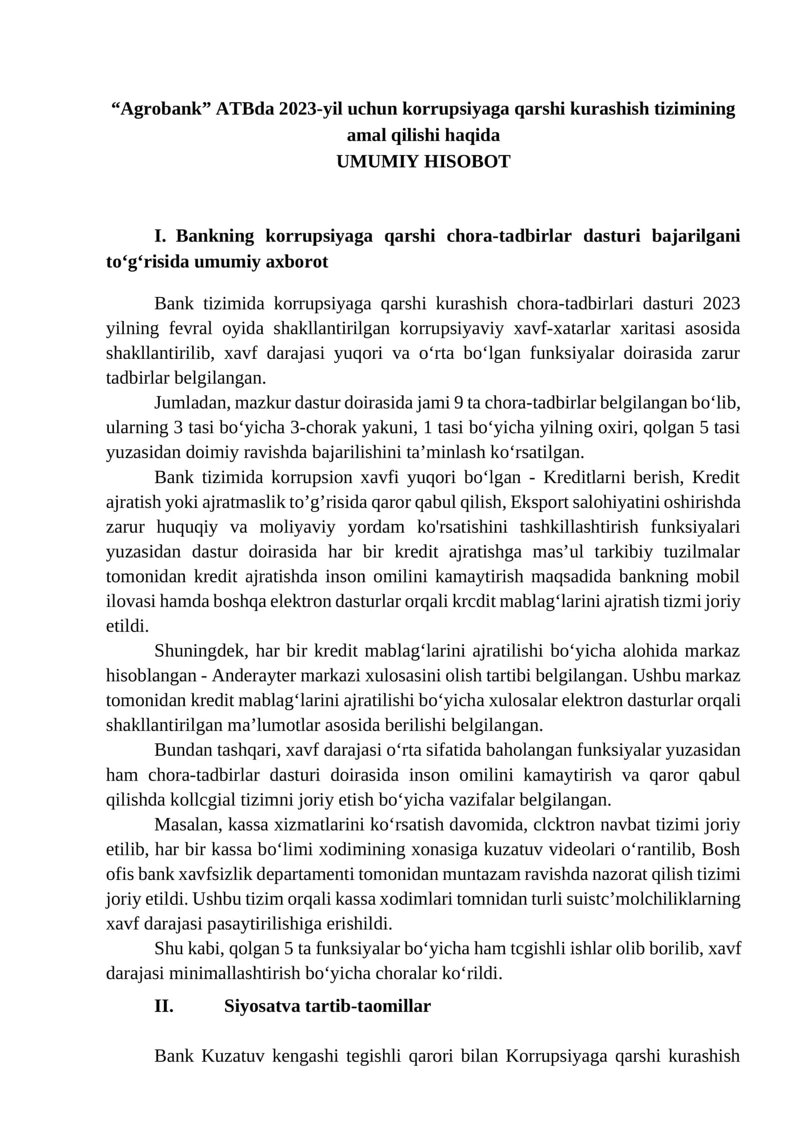 Korrupsiyaga qarshi kurashish tizimi 2023 1