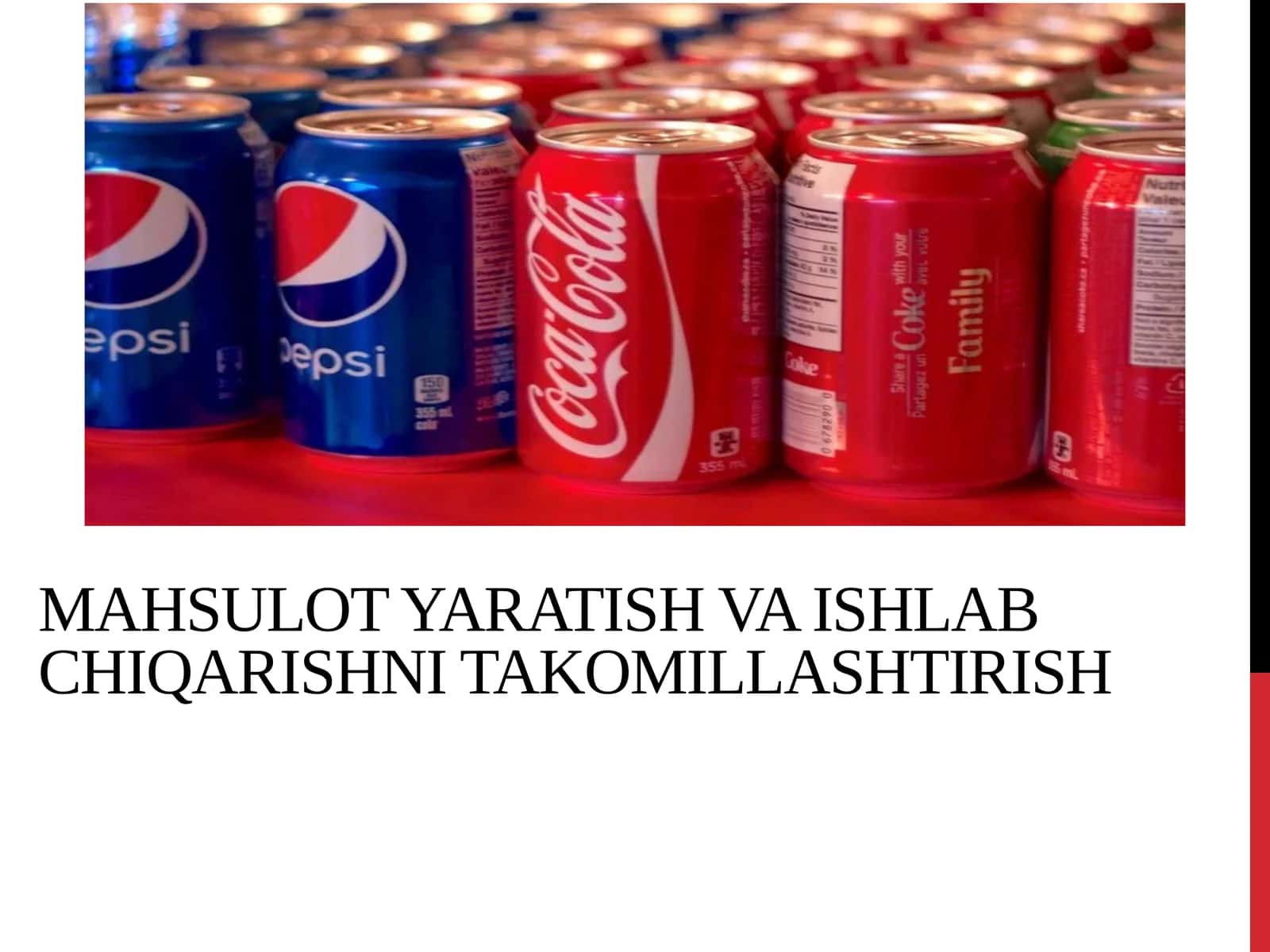 Mahsulot yaratish va ishlab chiqarishni takomillashtirish 1