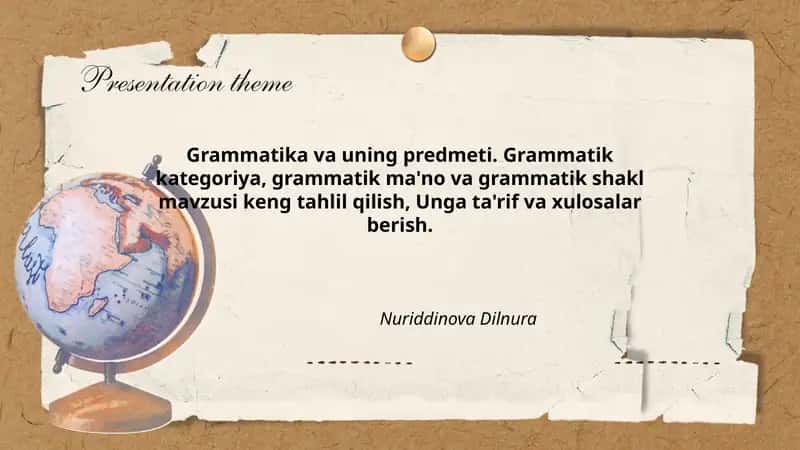 Grammatika va uning predmeti 1