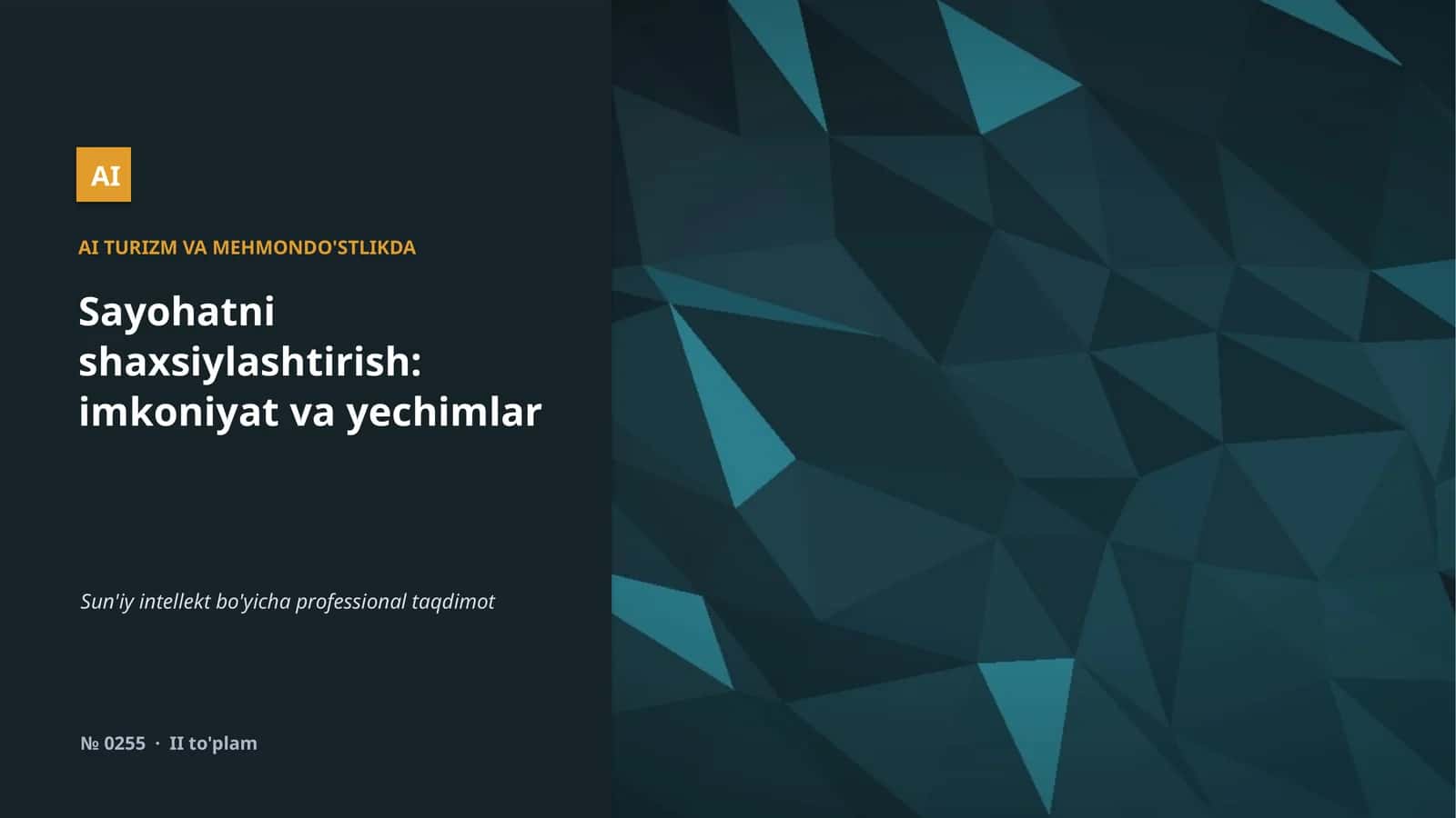 AI TURIZM VA MEHMONDO'STLIKDA 1