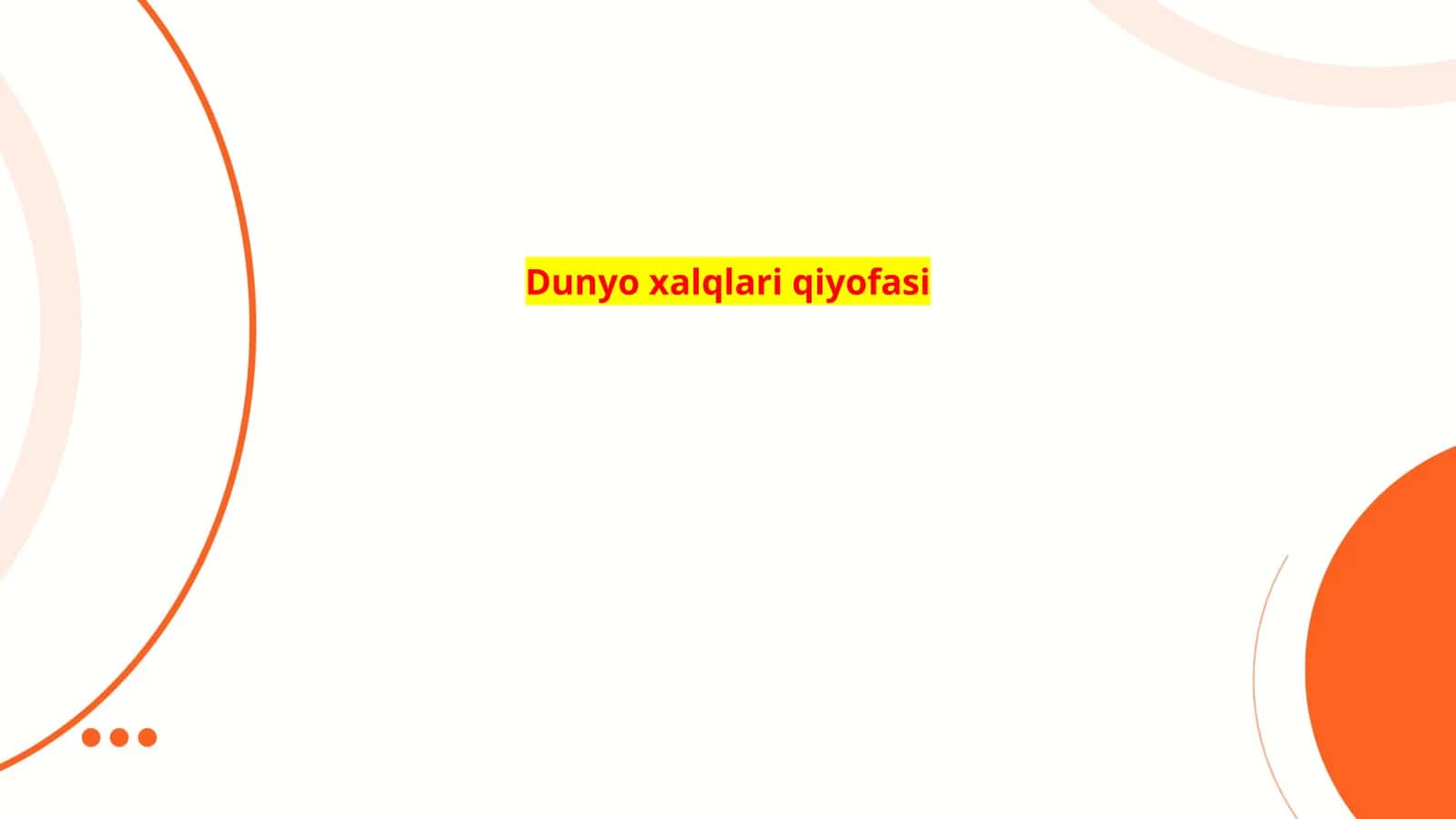 Dunyo xalqlari qiyofasi 1