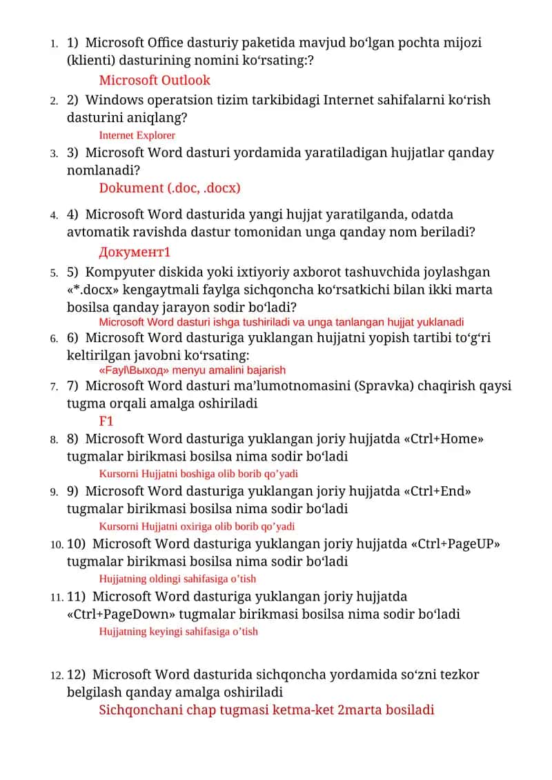 Microsoft Office dasturiy paketi 1