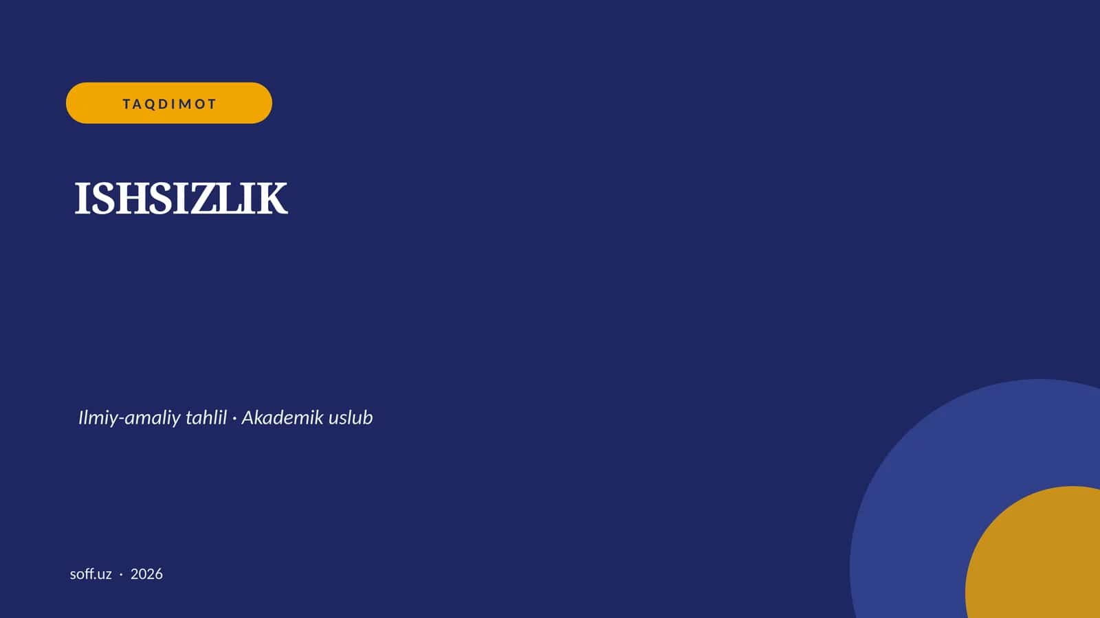 ISHSIZLIK 1