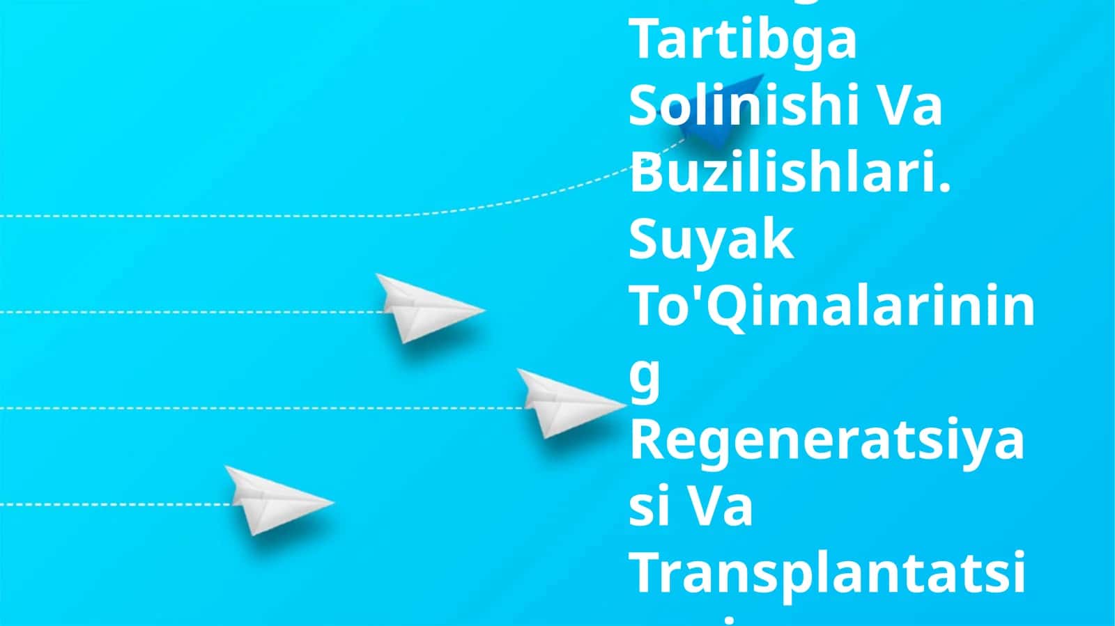 Suyak To'Qimalarining Minerallashuvi, Uning Tartibga Solinishi Va Buzilishlari. Suyak To'Qimalarining Regeneratsiyasi Va Transplantatsiyasi. Suyakning O'Sishiga Ta'Sir Qiluvchi Omillar 1