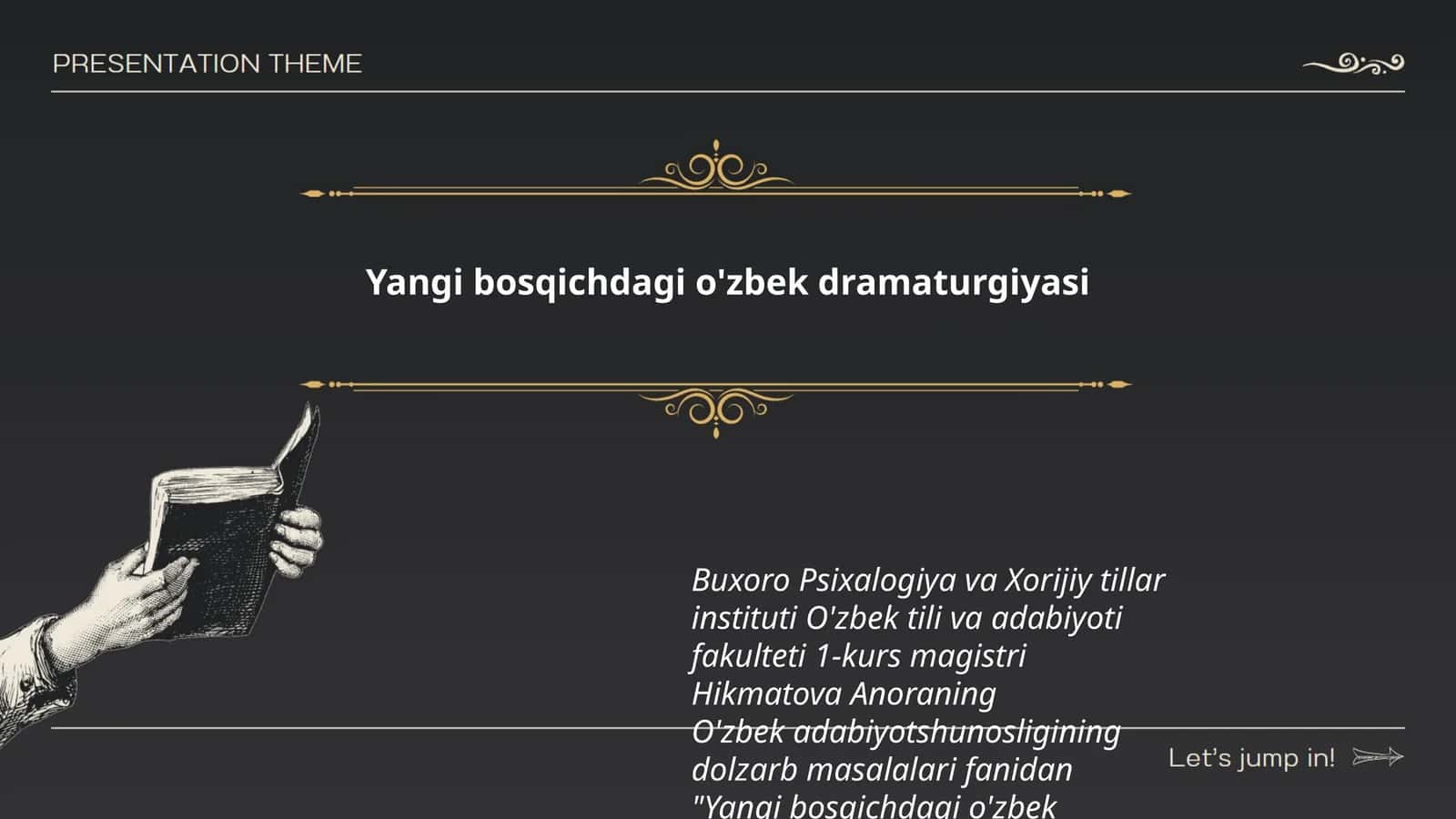 Yangi bosqichdagi o'zbek dramaturgiyasi 1