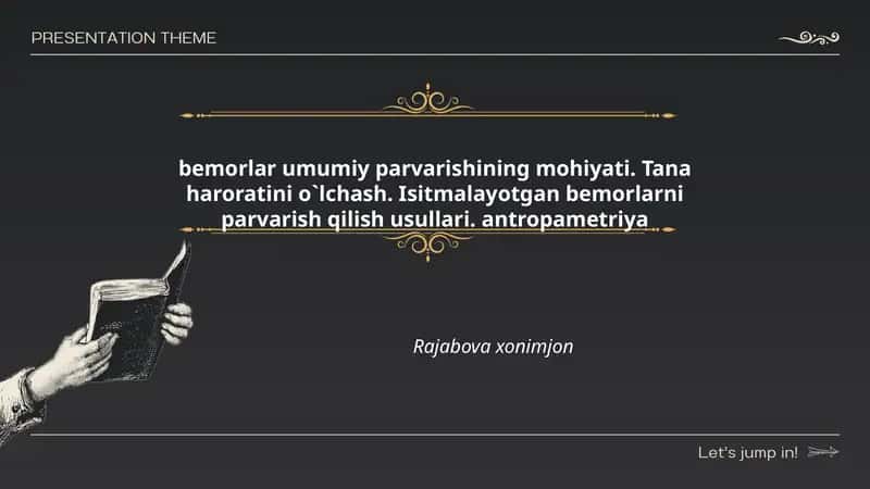Bemorlar Umumiy Parvarishi 1