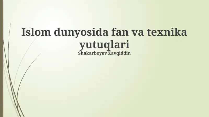 Qishloq xo'jaligi va suv xo'jaligi texnologiyalari 1