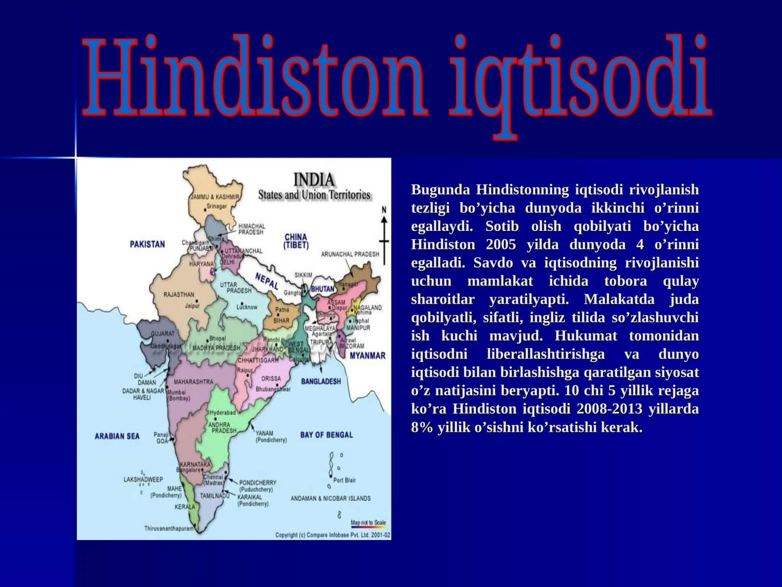 Hindistonning iqtisodiy rivojlanishi 1
