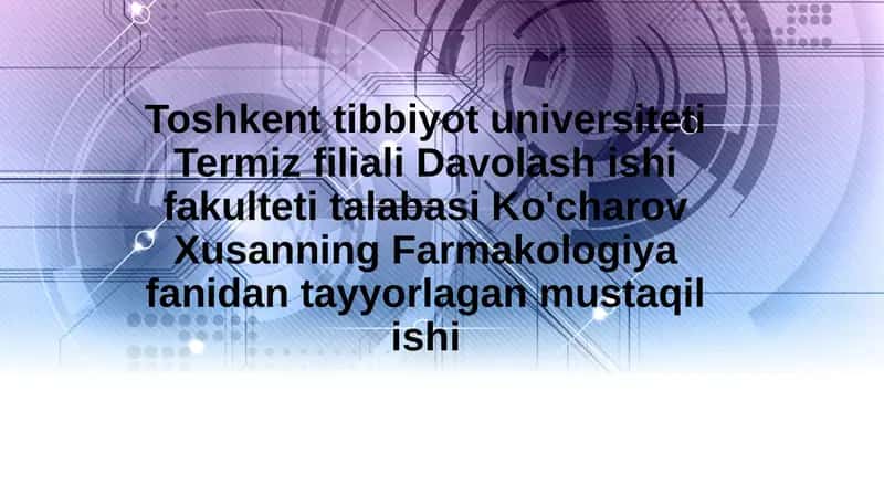Biologik faol qo‘shimchalar va dori vositalarining qiyosiy tahlili. 1