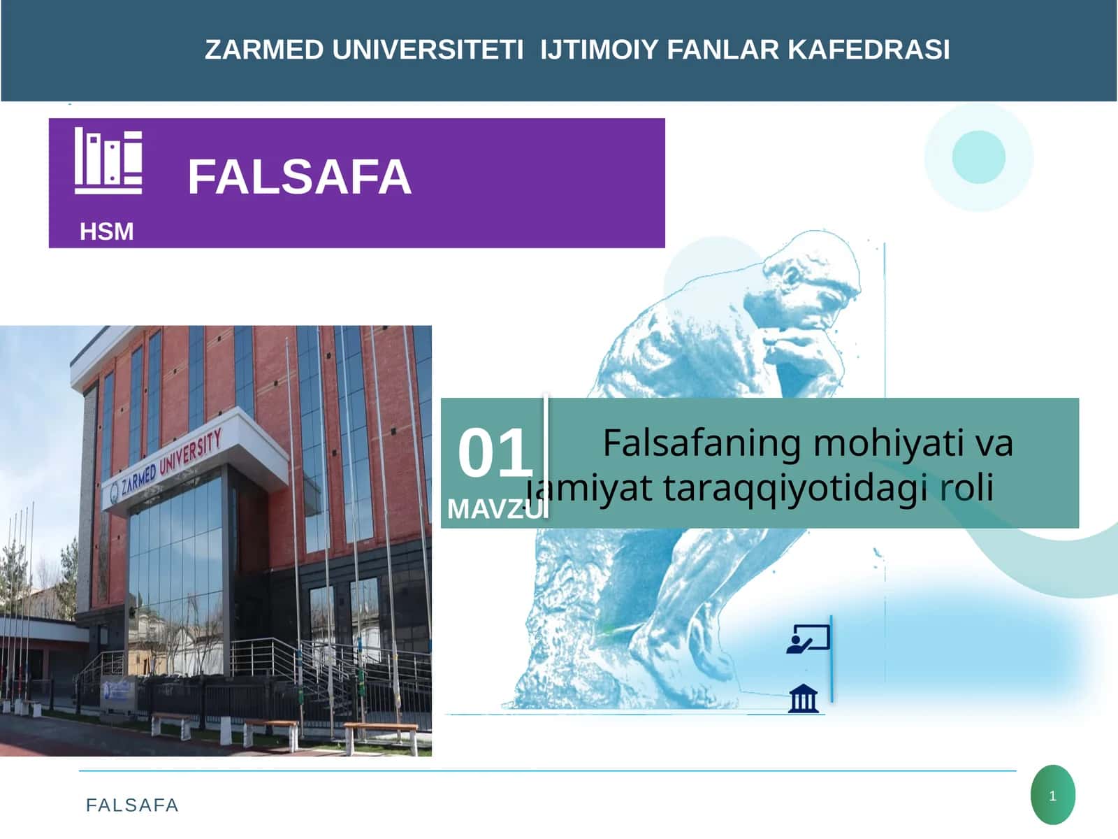 Falsafaning mohiyati va jamiyat taraqqiyotidagi roli 1