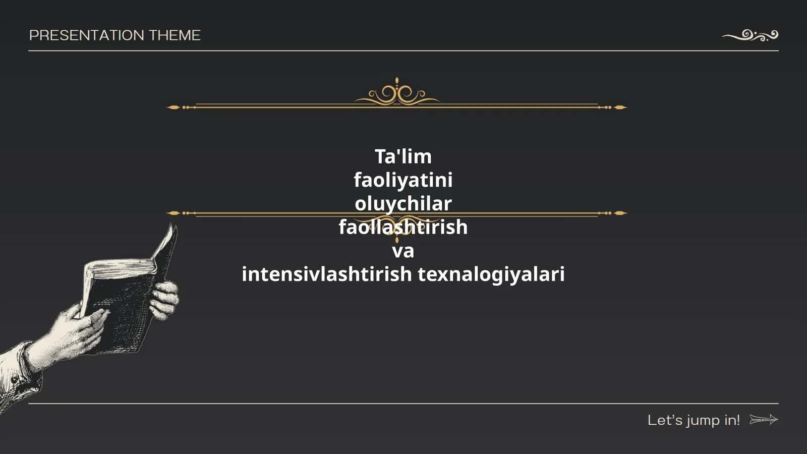 Ta'lim faoliyatini oluychilar faollashtirish va intensivlashtirish texnalogiyalari 1
