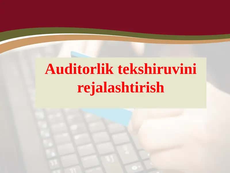 Auditorliktekshiruvinirejalashtirish 1