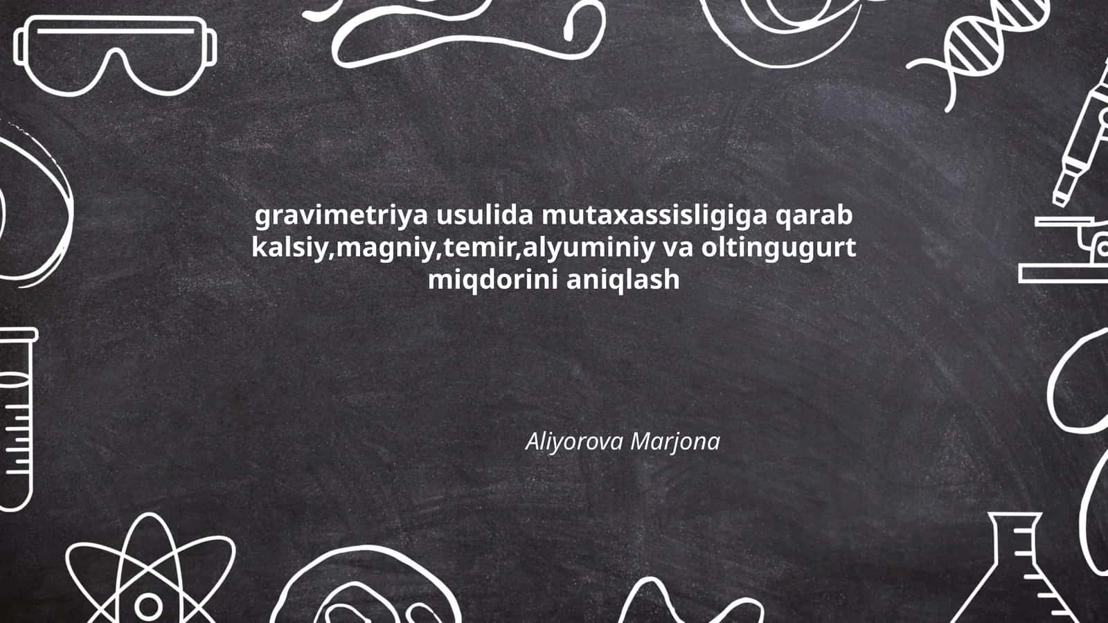 Gravimetriya Usullari 1