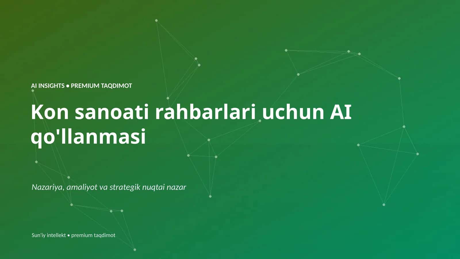Kon sanoati rahbarlari uchun AI qo'llanmasi 1