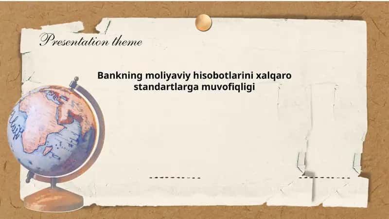 Bank moliyaviy hisobotlarida IFRSga o‘tish va muvofiqlik 1