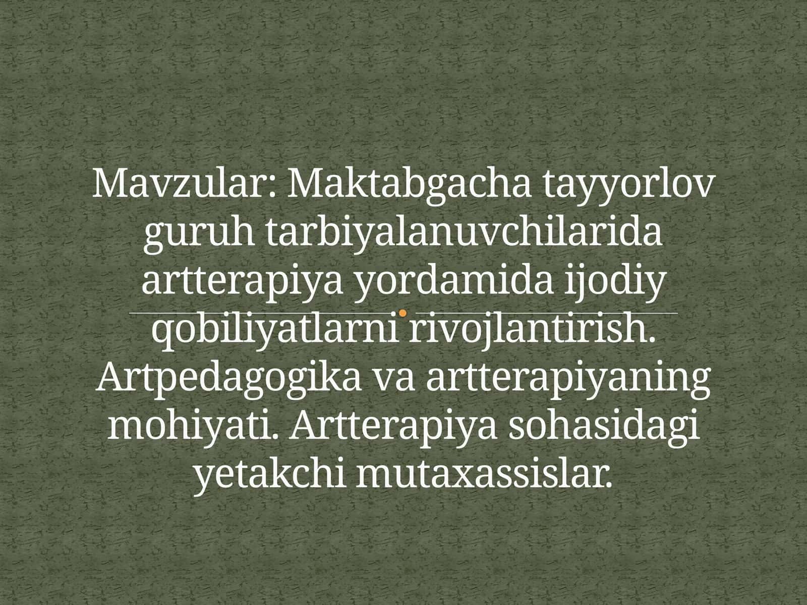 Maktabgacha tayyorlov guruh tarbiyalanuvchilarida artterapiya yordamida ijodiy qobiliyatlarni rivojlantirish 1