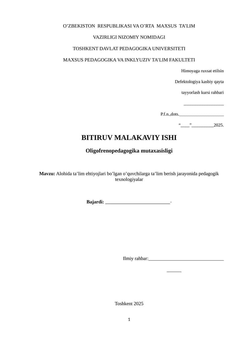 Oligofrenopedagogika mutaxasisligi 1